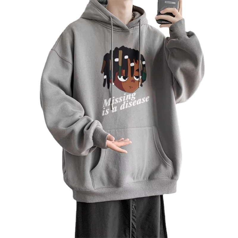 Áo hoodie Dáng Rộng In Họa Tiết Hoạt Hình Phong Cách Nhật Bản Cho Nam Nữ