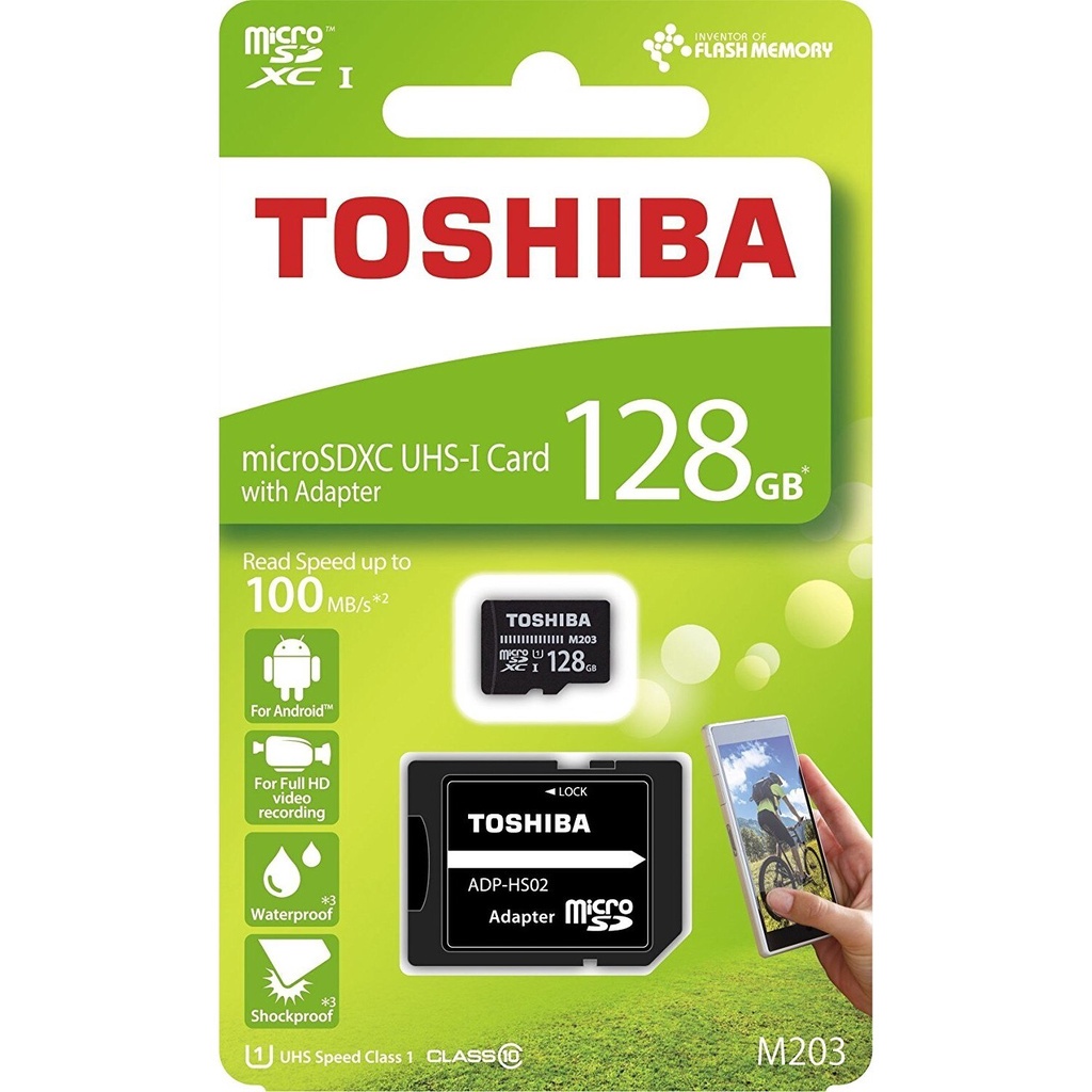 Thẻ Nhớ Toshiba 16GB 32GB 64GB 128GB 100Mb / Sn Microsdxc Uhs-1 Class10 Excer A Cho Điện Thoại Và Máy Tính