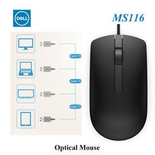 Chuột máy tính DELL MS116 - Chuột máy tính có dây. BH 12 tháng, hàng nhập khẩu -muatuyet87