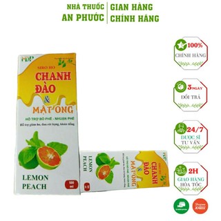 Siro Chanh Đào Mật Ong ⚡ CAM KẾT CHÍNH HÃNG ⚡ giúp bổ phổi nhuận phế (Chai 100ml)