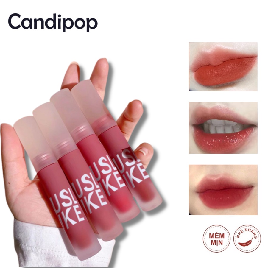Son kem Uslike mềm mượt như nhung màu lì lâu trôi Candipop
