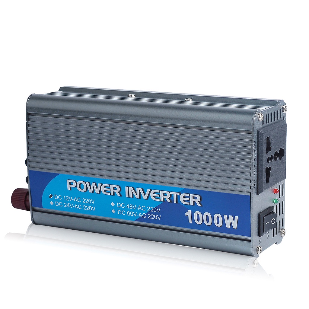 Bộ Chuyển Đổi Điện DC 12/24V Sang Điện Xoay Chiều AC 220V Công Suát 1000W Dòng Sin Chuẩn Dùng Kẹp Ắc-Quy