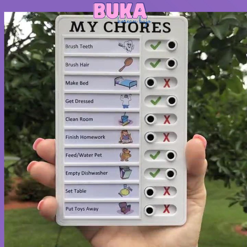 Bảng Nhựa Ghi Nhớ, ghi chú Checklist khoa học Văn Phòng Phẩm Decorme
