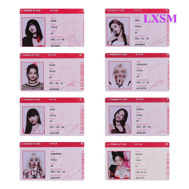 Bộ 3 Thẻ Hình Nhóm Nhạc TWICE