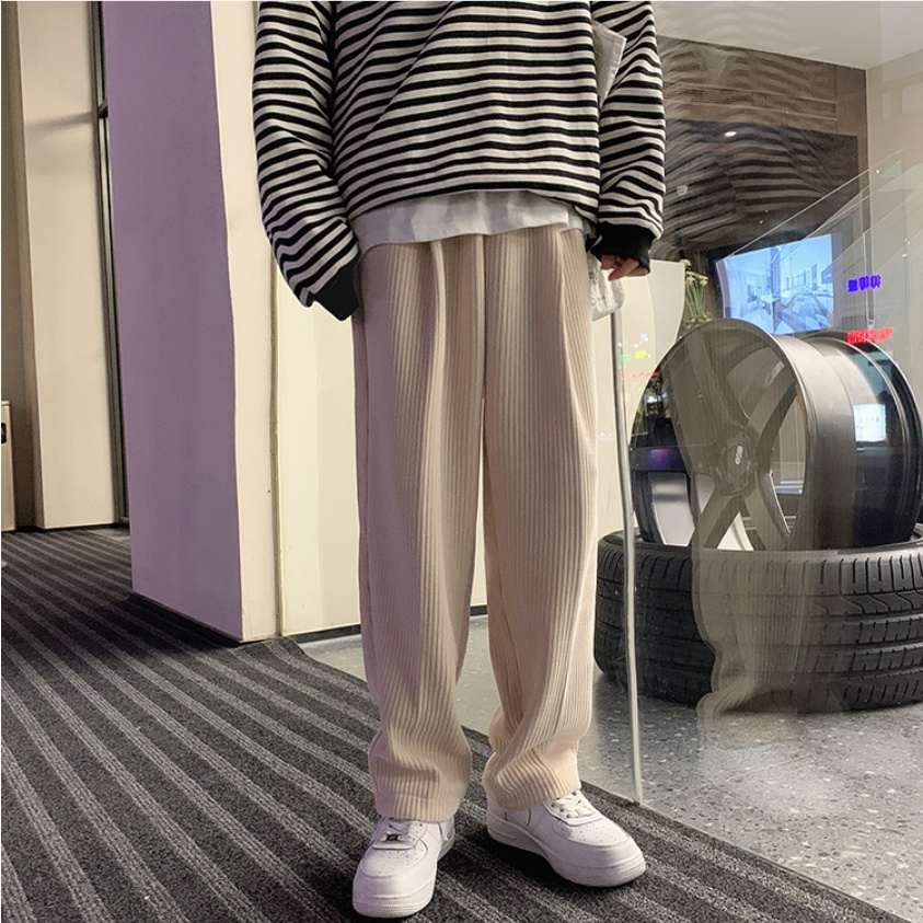 Quần Nhung Dài Màu Sắc Đơn Giản Phong Cách Hàn Quốc quần ống suông thời trang quần jogger nỉ nam from rộng quần jogger nữ