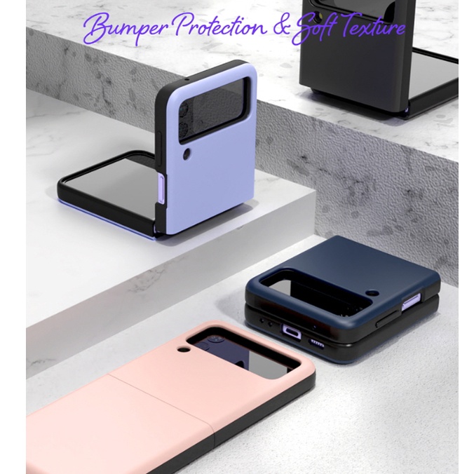 Ốp Điện Thoại Màu Tím / Đen / Hồng / Xanh Navy Cho Samsung Galaxy Z Flip 4 / Z Flip 4 5G Màu Sắc