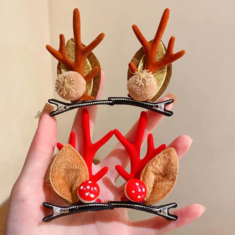 Kẹp Tóc Hình Sừng Tuần Lộc Giáng Sinh Mới 2022