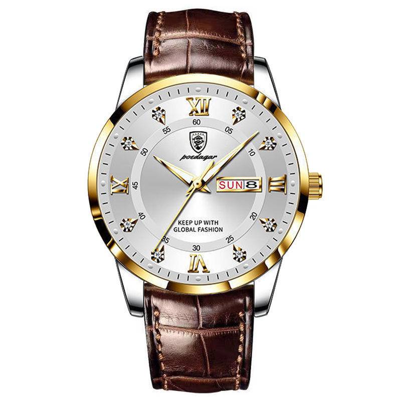 Đồng Hồ Quartz Nam Hiển Thị Ngày Chống Thấm Nước