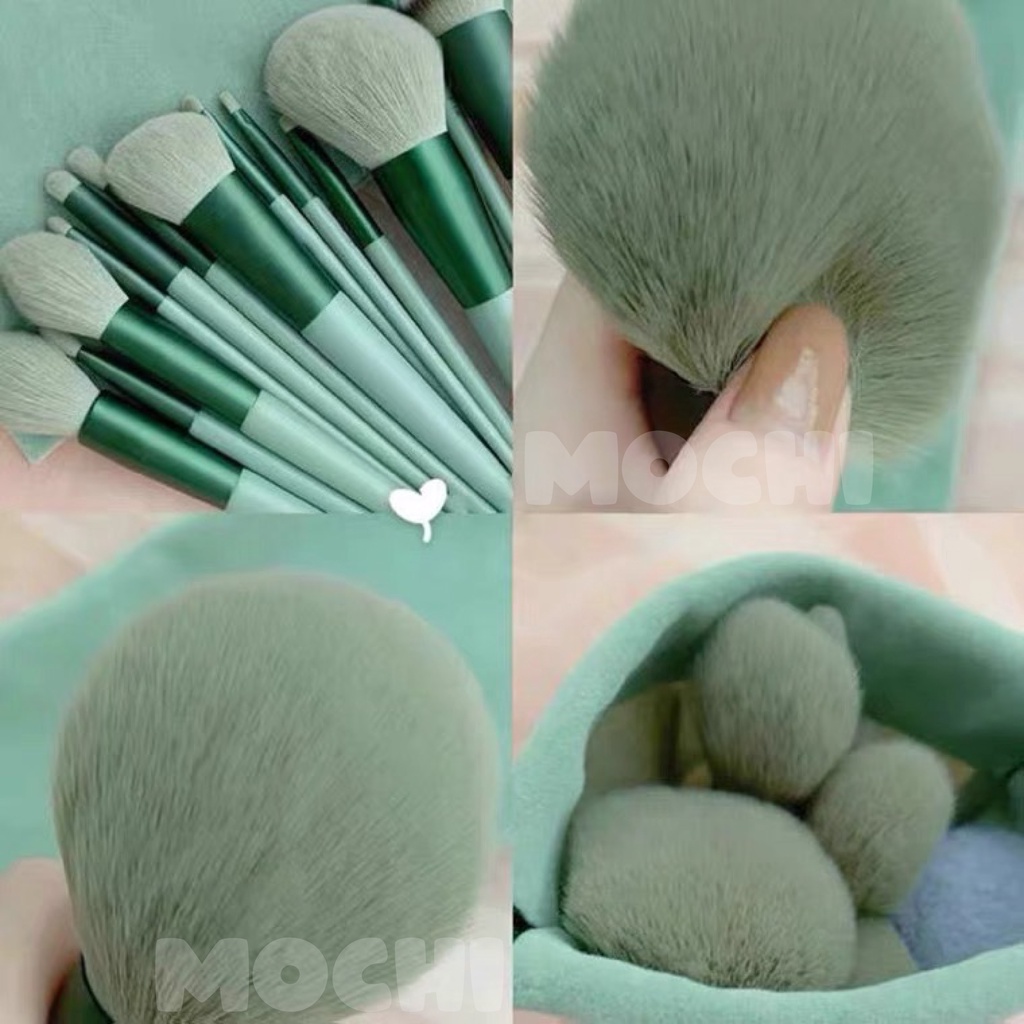 Bộ Cọ Trang Điểm 13 Cây Kèm Túi Vải Xinh Mềm Mịn Makeup MOCHI SHOP