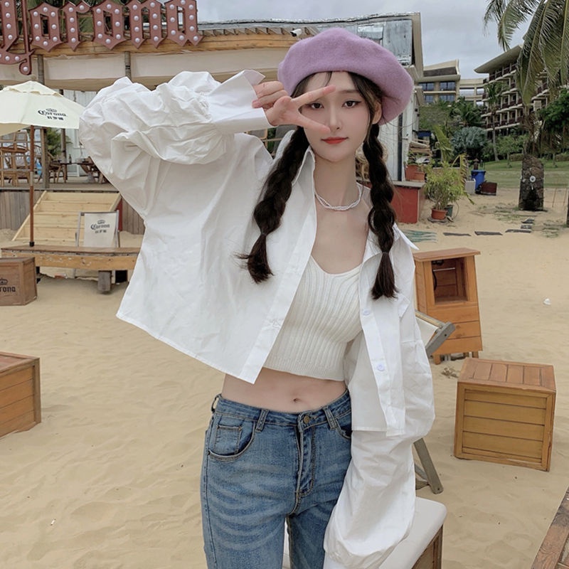 Set đồ UIOWOO gồm áo sơ mi và áo hai dây phong cách thanh lịch dành cho nữ