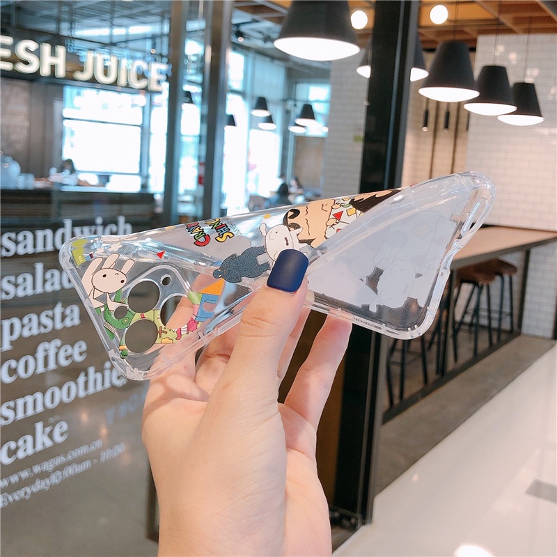 Ốp Điện Thoại Tpu Mềm Trong Suốt In Hình Shin bút chì Dễ Thương Cho iPhone 14/13/12/11 pro/promax