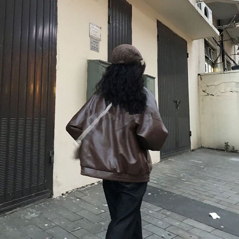 Áo Khoác Da Nữ Vintage