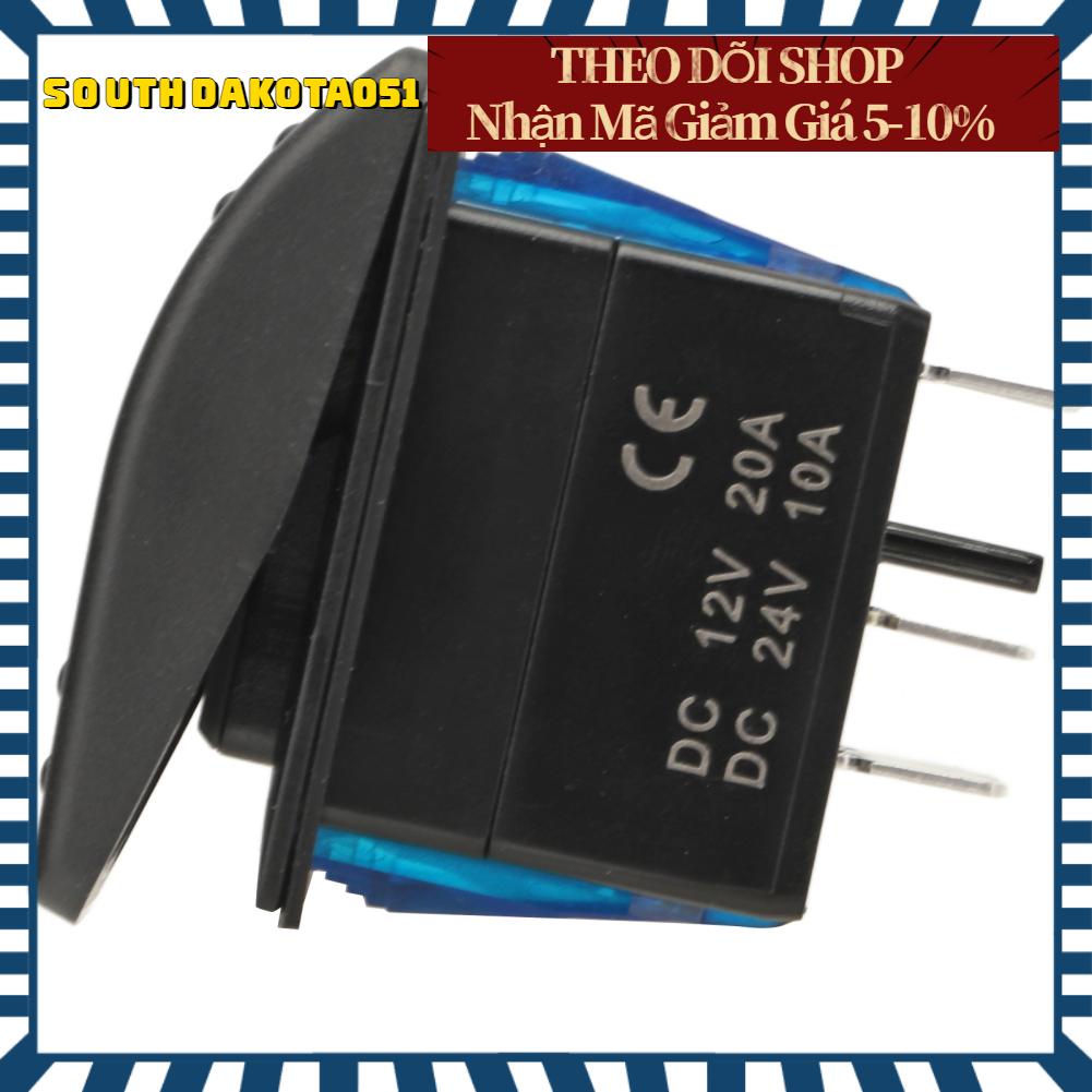 Công Tắc Bật / Tắt Đèn LED 5Pin Chống Nước Màu Xanh Dương Cho Tàu Thuyền SUV / Xe Tải 12 24V
