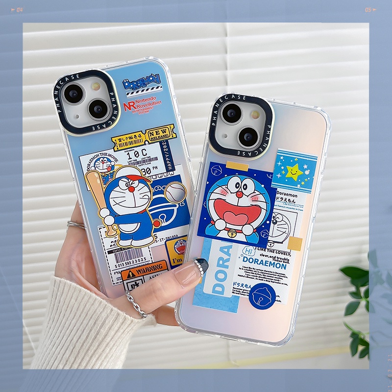 Ốp Điện Thoại Hình Doraemon Cho iPhone X XS XR 11 12 13 14 Plus Pro Max