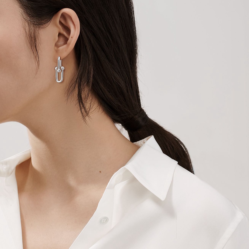 Bông Tai Mạ Bạc 925 Hình Ống Lồng