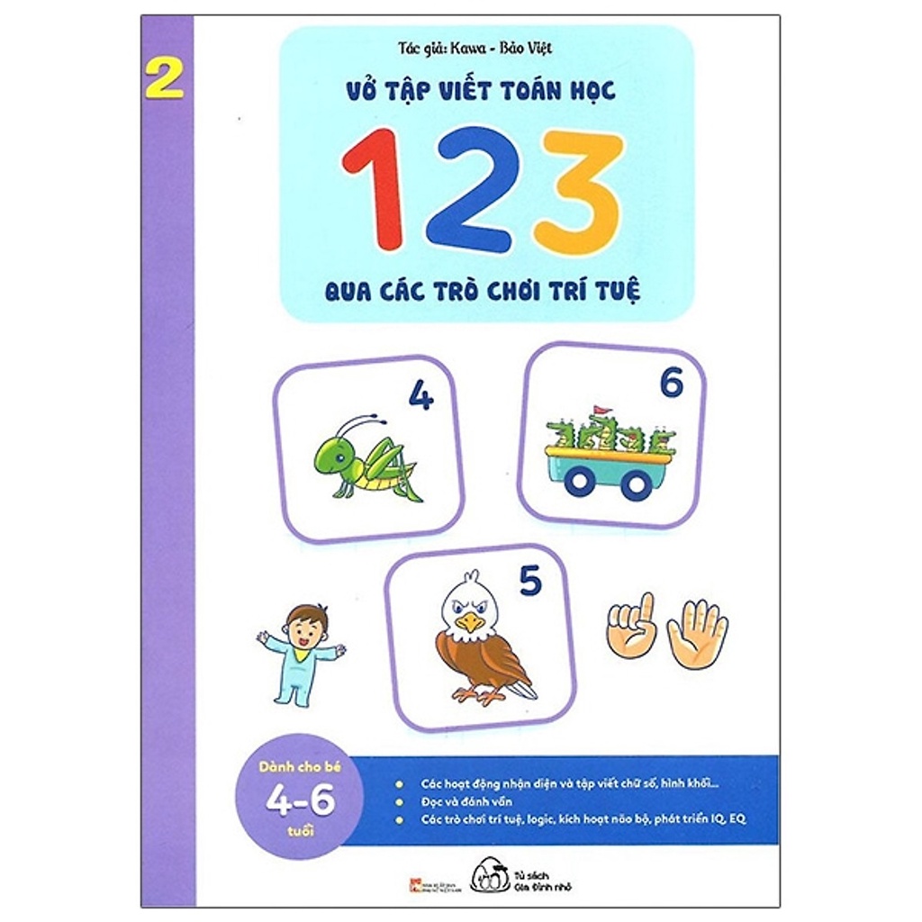 Sách - Vở Tập Viết Toán Học 123 Qua Các Trò Chơi Trí Tuệ (Bộ 5 Cuốn)
