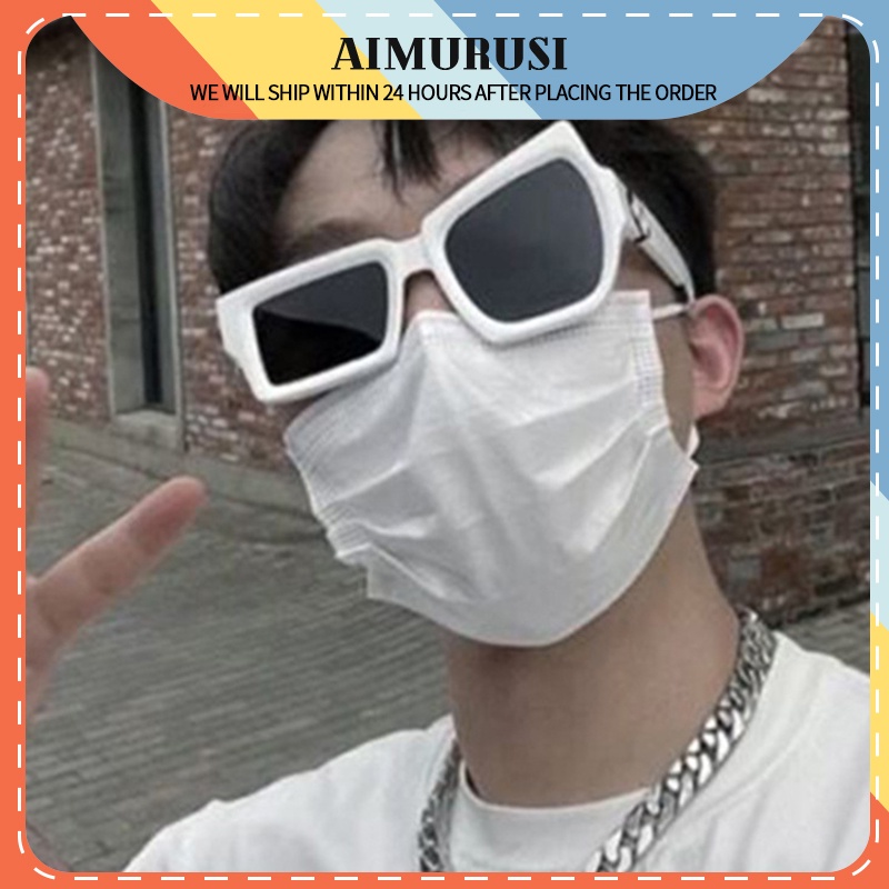 (AIMURUSI) COD Kính Mát Thời Trang Hip Hop Retro Mỹ Vui Nhộn UV400 Kính Râm