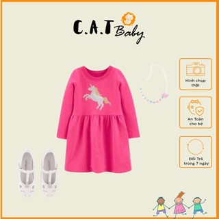 Đầm carter tay dài bé gái