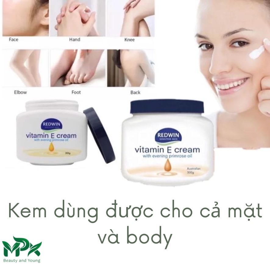 Kem dưỡng Redwin Vitamin E Cream 300g Úc chính hãng, dưỡng da cấp ẩm tay, mặt và body cho mùa đông - MPX