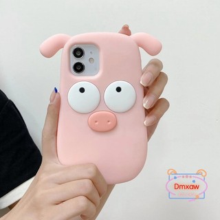 Ốp Điện Thoại Silicon Mềm Hình Chú Heo Cho iPhone 14 Pro Max 14 Plus 13 Pro Max 12 11 Pro Max X XR XS Max 8 7 6 6s Plus SE 2020