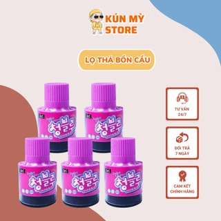 Set 2 lọ thả bồn cầu, Chai thả bồn cầu hương hoa hàn quốc, chai thả bồn cầu hàn quốc diệt khuẩn
