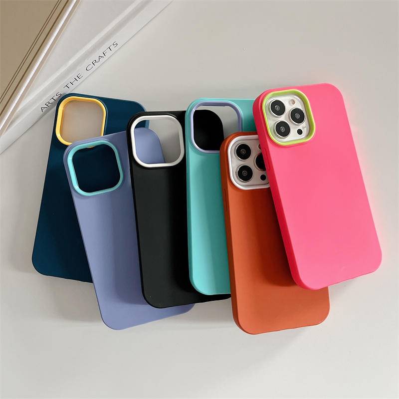 Ốp Điện Thoại Silicone Chống Sốc 3 Trong 1 Cho iPhone 14 13 12 11 Pro MAX Plus X XS MAX XR 7 8 6 6S Plus SE 2022 2020