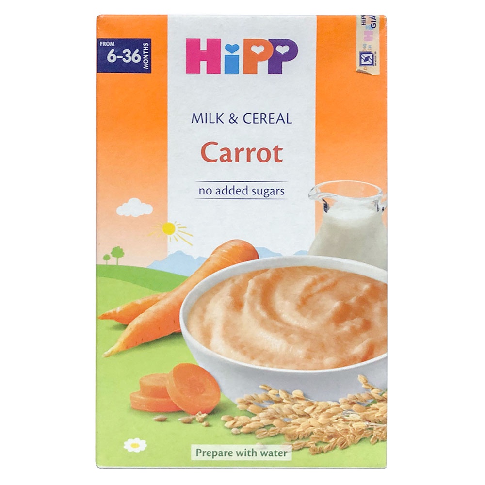 BỘT DINH DƯỠNG HIPP 6-36M SỮA & CÀ RỐT 250G