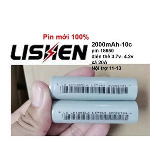Pin 18650 lishen xám 2000mah xả 20a nội trở 13-15mω