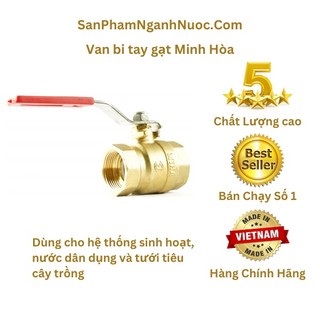 Van bi tay gạt đồng DN15 - 21mm - 1/2 inch Minh Hòa