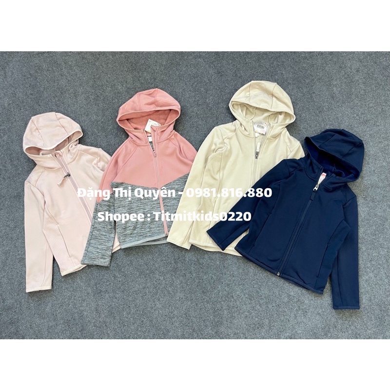 Áo khoác thể thao bé gái đại 4-14y