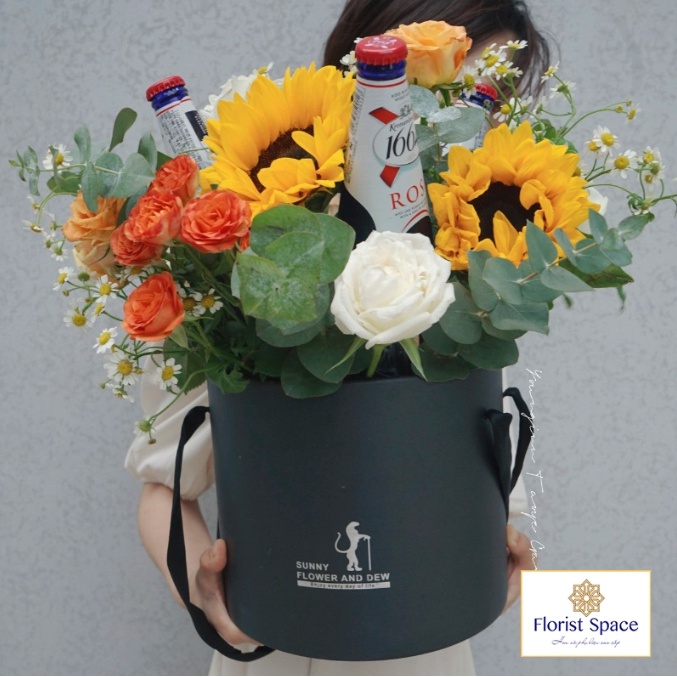 Hộp trụ tròn Sunny Flower and Dew