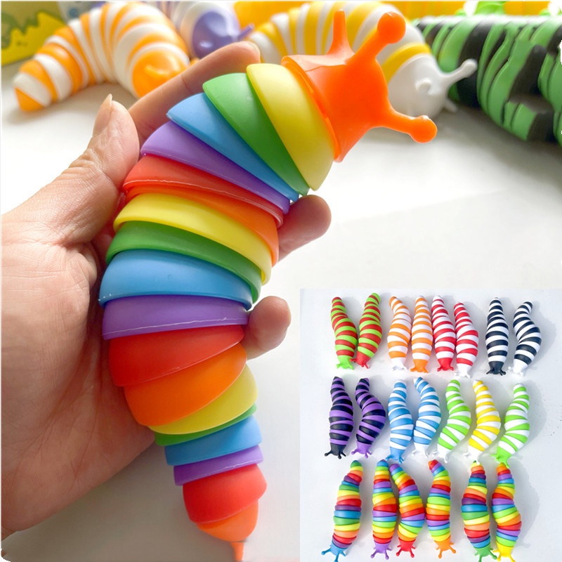 Đồ Chơi Con Dấu Hình Ốc Sên Biến Hình Nhiều Màu Sắc Đồ Chơi Giảm Căng Thẳng Giáo Dục Trẻ Em Người Lớn