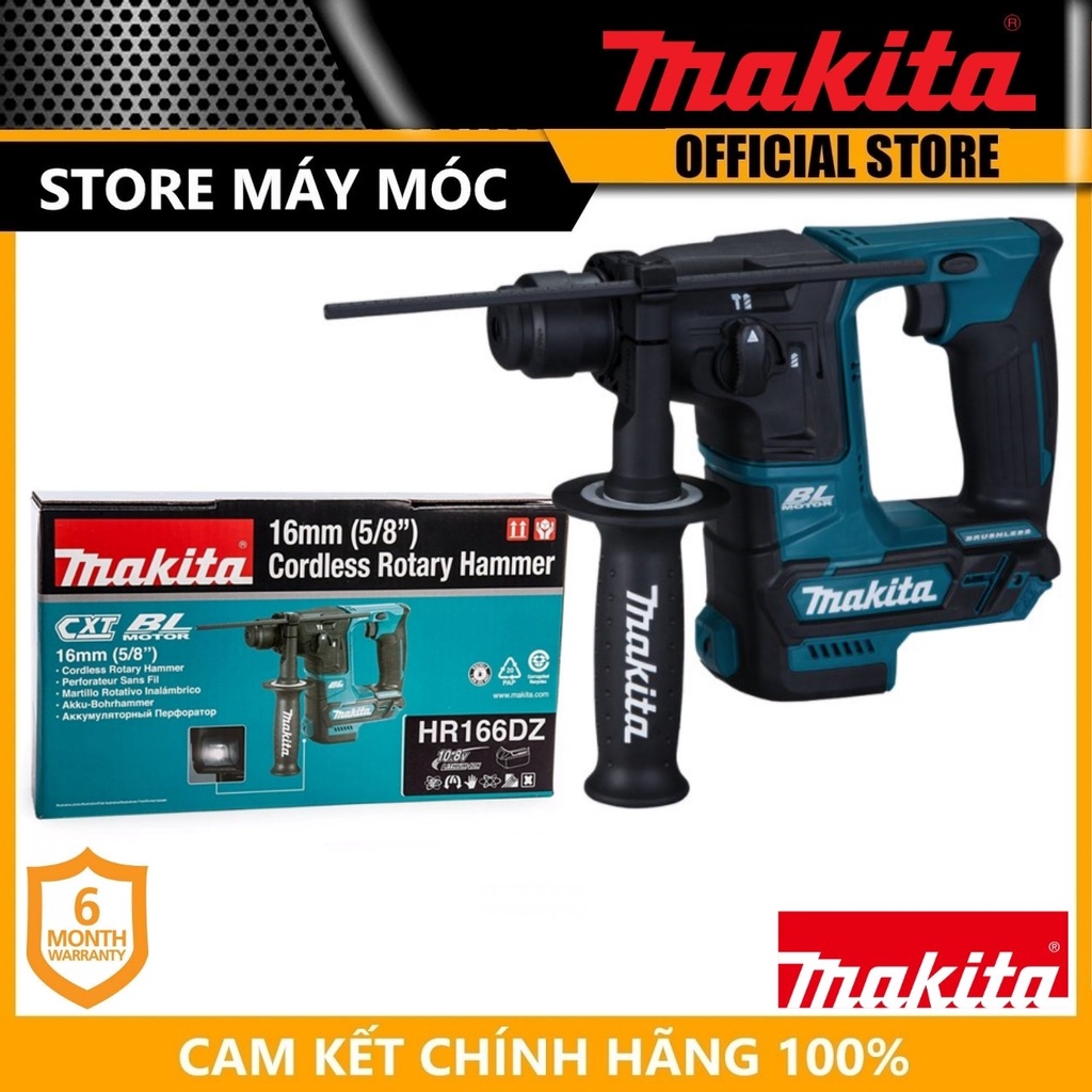 MÁY KHOAN ĐỘNG LỰC 16MM DÙNG PIN 12V MAKITA HR166DZ- HÀNG CHÍNH HÃNG