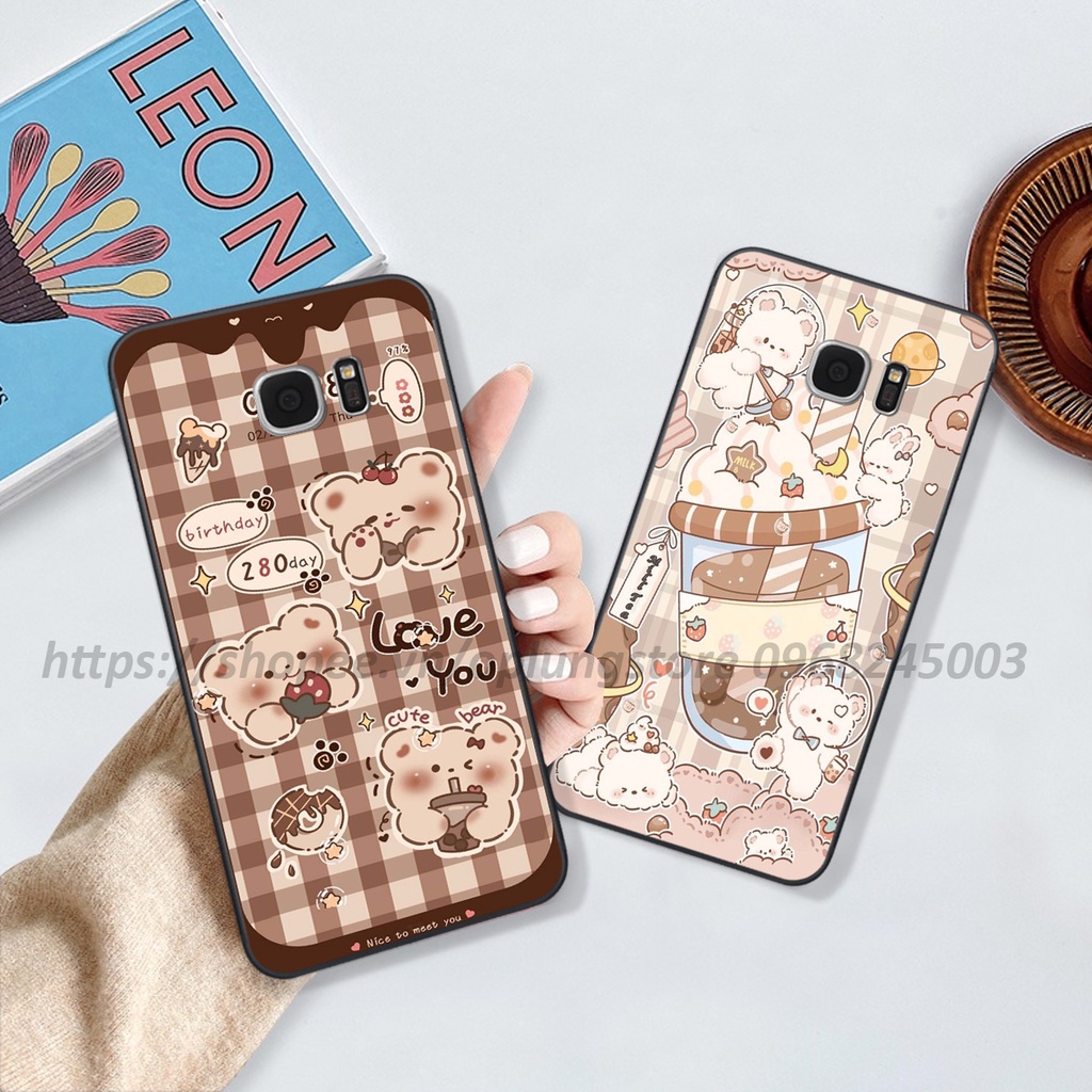 Ốp Samsung S6 / S6 EDGE-Plus / S7 / S7 EDGE bộ hình bear lovely,merry christmas,space,mill tea cute