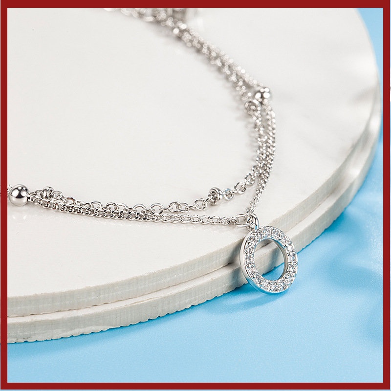 Lắc Chân Hai Lớp Đính Đá Zircon U1147
