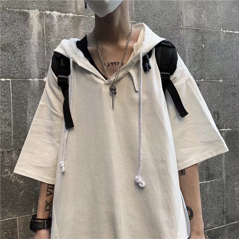 Áo Hoodie Tay Lỡ Màu Sắc Tối Giản Tf1 Thời Trang Đường Phố Cho Nam Nữ