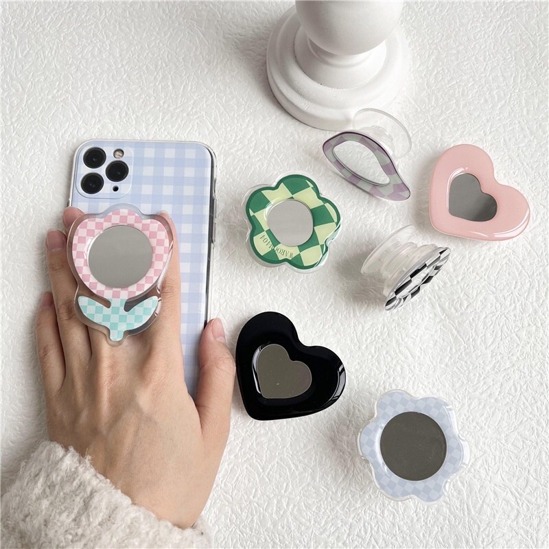 Giá đỡ điện thoại túi khí bằng acrylic trong suốt hình hoa tulip