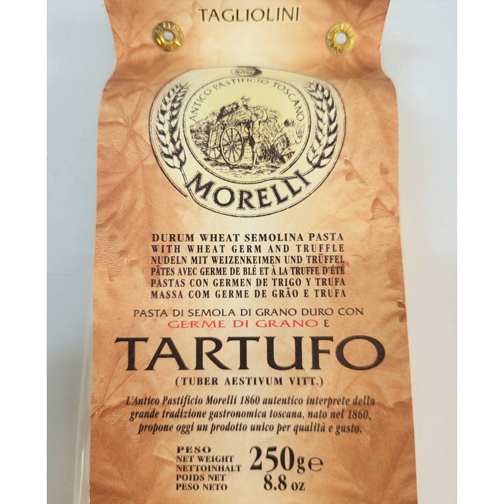 [Gói 250g – TARTUFO] MÌ Ý SỢI MỎNG VỊ NẤM CỤC [Italia] MORELLI Truffle Tagliolini Pasta (cff)
