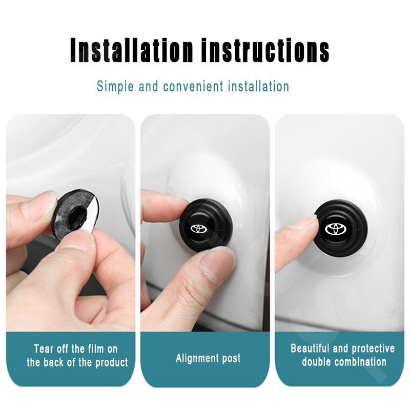 Vòng Đệm Cao Su Chống Sốc Cách Âm Cho Cửa Xe Hơi Toyota Vios Wish Hilux Yaris Rush Corolla Cross Avanza Innova Hiace Alphard Altis Camry