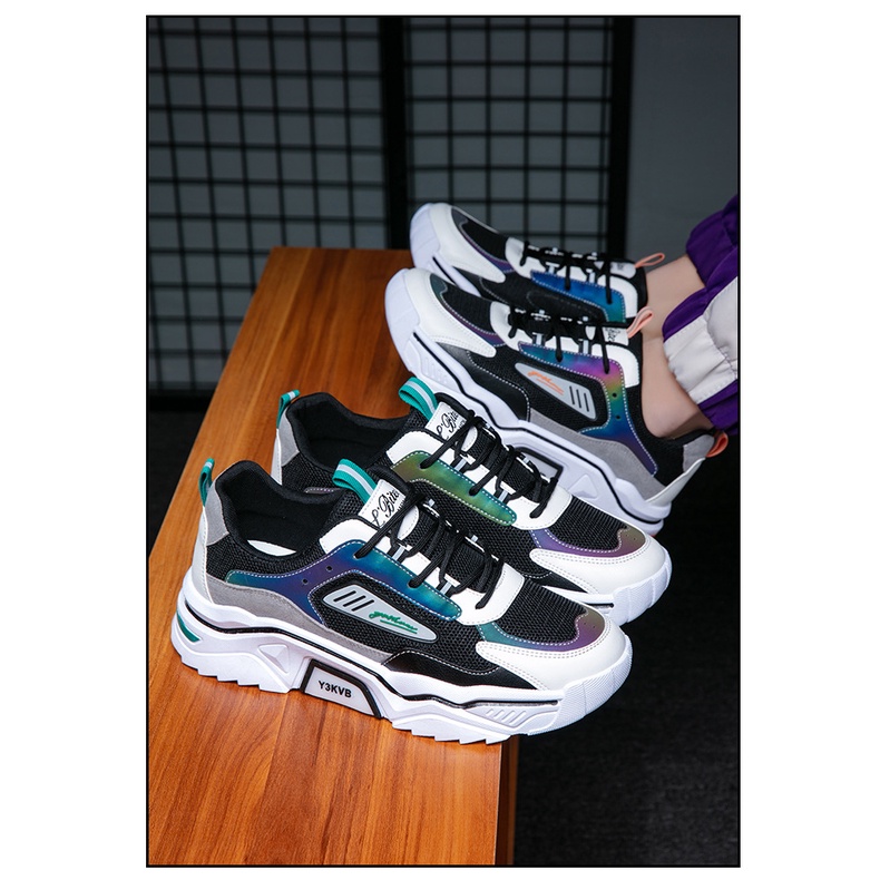 Giày sneaker nam thể thao Y3 đế độn tăng chiều cao phong cách ulzzang Hàn Quốc cực Hot TH-96