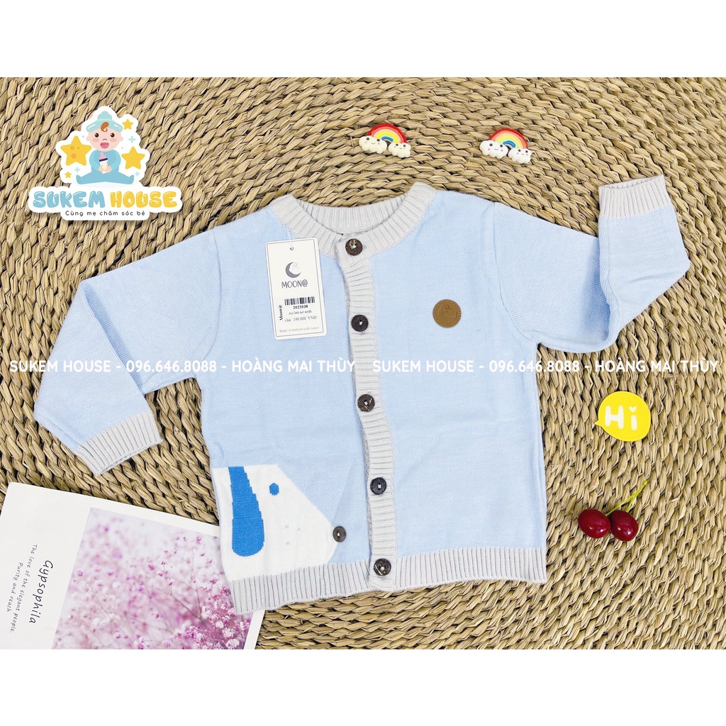 Áo len sơ sinh Moon@ 2 lớp dài tay mềm ấm cho bé