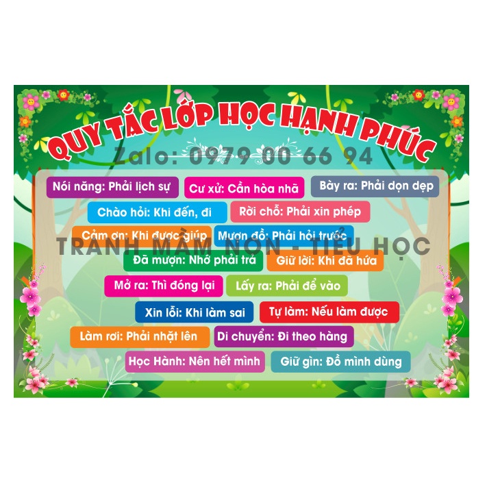 Decal Trang Trí - LỚP HỌC HẠNH PHÚC 004