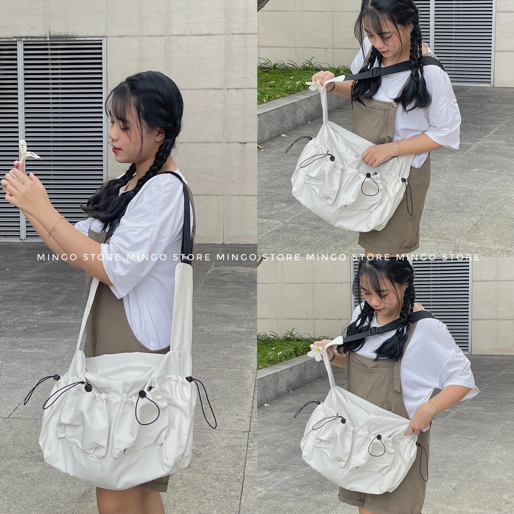 Túi vải đeo chéo nam nữ cỡ lớn thời trang đi học du lịch cao cấp giá rẻ