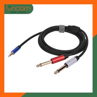 Dây cáp chuyển đổi âm thanh jack 3.5mm - 2 đầu 6.35mm