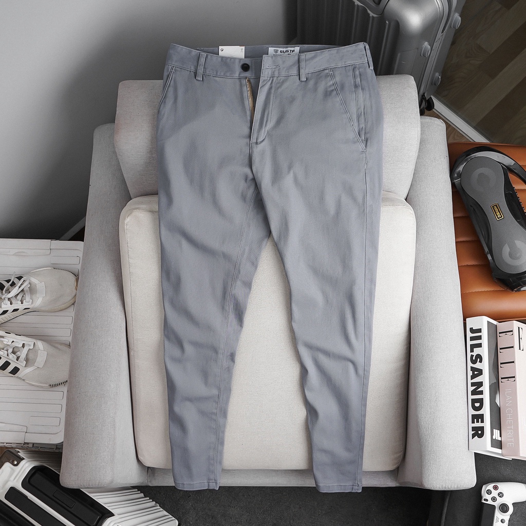 Quần Kaki Nam Gusta chất cotton co giãn thoải mái form slim fit phong cách công sở - KA08