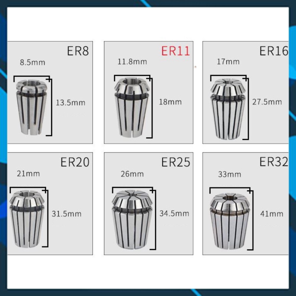 Đầu kẹp mũi CNC  cho ER11, ER16, ER20
