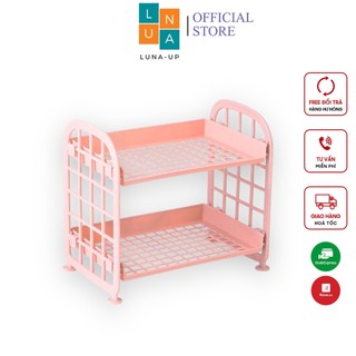 Kệ nhựa để đồ 2 tầng mini lắp ghép dễ dàng