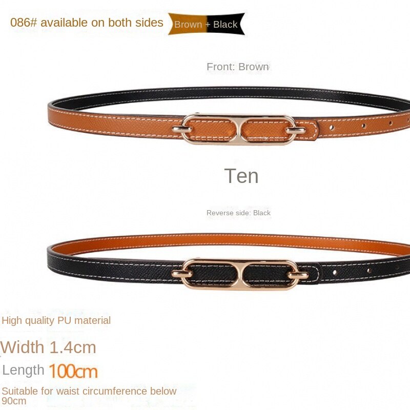 Thắt Lưng Hai Mặt Cỡ Nhỏ Thời Trang Cho Nữ