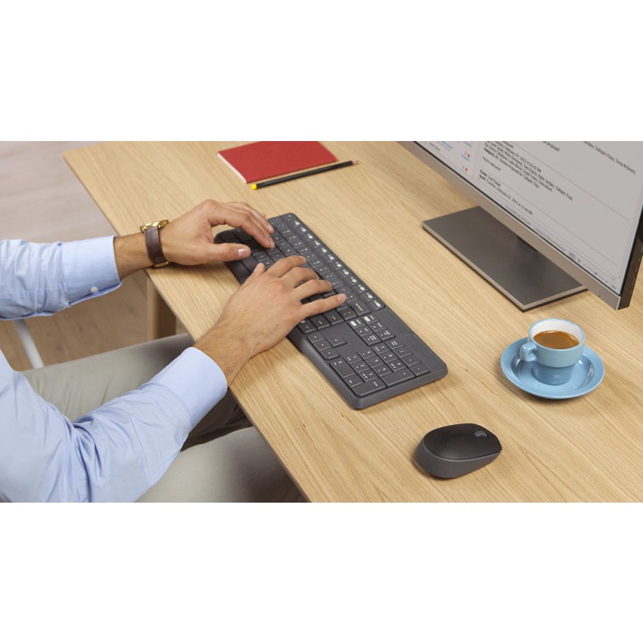 Bộ bàn phím và chuột không dây Logitech MK235 - Hàng Chính Hãng SPC