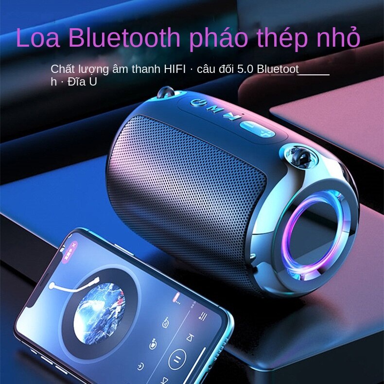 Loa Bluetooth Không Dây Âm Thanh Siêu Trầm Hỗ Trợ Đọc Thẻ Nhớ Bằng Thép